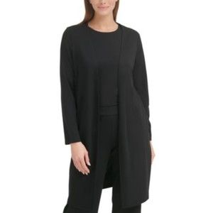 CALVIN KLEIN FRENCH TERRY LONG CARDIGAN BLACK XS